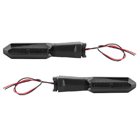 2 stk. 12V LED blinklys i ravfarve, passer til Kawasaki Z250 Z800 Z900 Z900RS Z1000Smoky linse