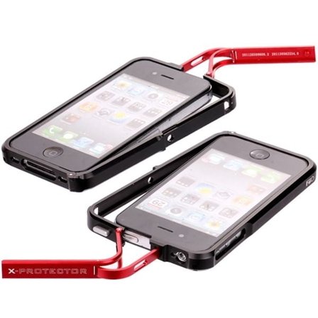 FiiO X-Fighter (röd halv) Alu-stötfångare för iPhone 4/4S