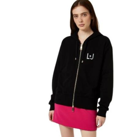 Liu Jo - Hoodies - Svart - Dam - Storlek: S, Dam, Storlek: S