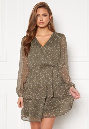 JDY Penelope L/S Dress Sea Spray / Flowers Klær