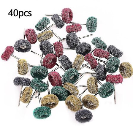 40-delt sett med poleringsverktøy for bor, Dremel-tilbehør 26 mm slipepolering Dremel roterende verktøy, poleringstilbehør for treberegning