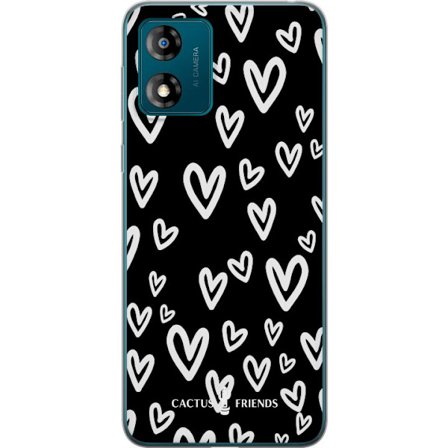 Yhteensopiva Puhelinkuori Motorola Motorola Moto E13 Cactus and Friends - Handdrawn Love Chaos