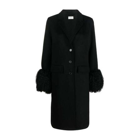 P.a.r.o.s.h., Single-Breasted Coat Czarny, Kobieta, Rozmiar: S