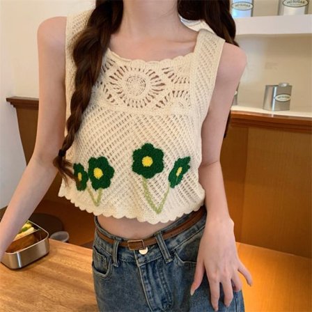 Neulottu liivi, pieni liivi, APRIKOOSI