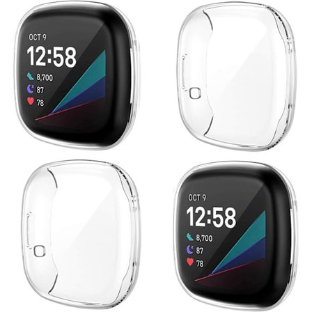 4 st Kompatibla med Fitbit Sense/Versa 3 Skärmskydd, Filmskydd