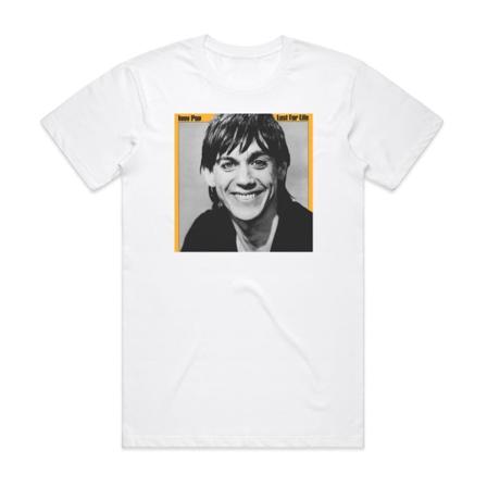 Iggy Pop Lust For Life 3 Album Cover T-Shirt Vit L