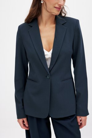NA-KD Blazer ajusté - Tenue de bureau - Bleu Marine - EU 32
