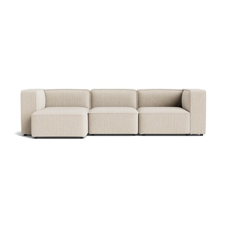 Modus XL chaiselong sofa, venstrevendt, Poso Beige - Slidstærk, komfortabel chaiselongsofa - 272x130x67cm - Sofa, chaiselong