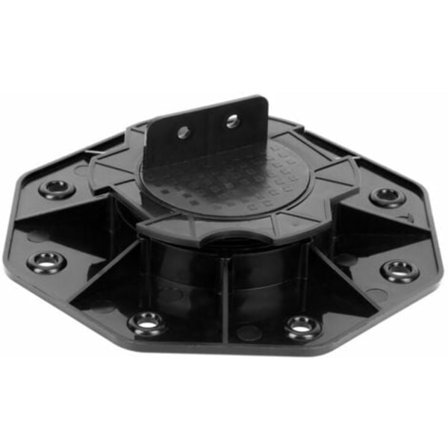 10x JUSTERBAR FOT FRÅN 18 TILL 32 MM FÖR TRÄ- OCH KOMPOSITTERRASS - Svart