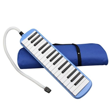 32 Tangenters Mundharmonika med Bløde Lange Slanger/Korte Mundstykker/Taske til Hjemmeøvelse LGL