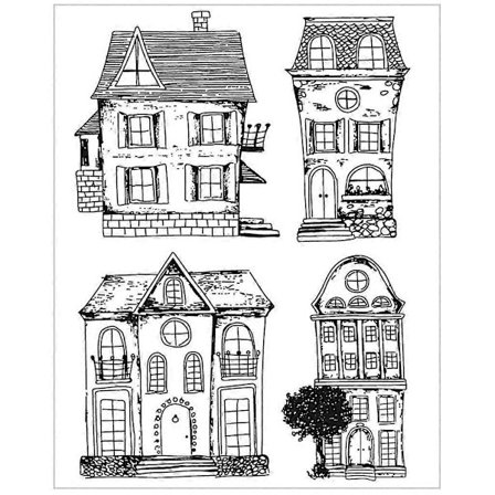 Hus Silikon Klar Stempel DIY Scrapbooking Preging Fotoalbum Dekorativt Papirkort