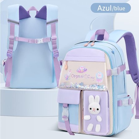 Sød Skoletaske Rygsæk – Kaninrygsæk til Piger i 1.–6. Klasse, Kawaii & Praktisk_TF_TF