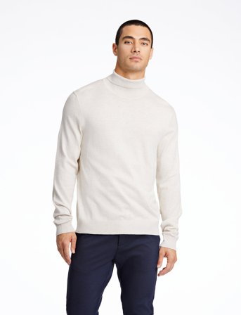 Lindbergh Ecovero L/S Roll Neck Knit - White - XL