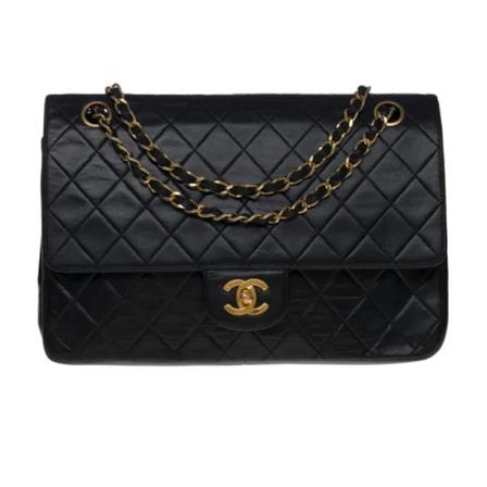 Chanel Vintage Pre-owned Læder chanel-tasker Sort, Dame Vintage Tasker, Størrelse: ONE Size