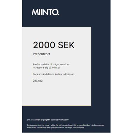 Miinto Gift Cards - Accessoarer - Vit - Unisex - Storlek: One Size, unisex, Storlek: ONE SIZE