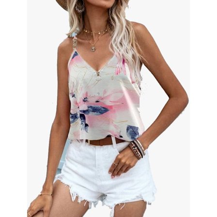 Dam sommarmode Casual V-ringad enfärgad sport T-shirt