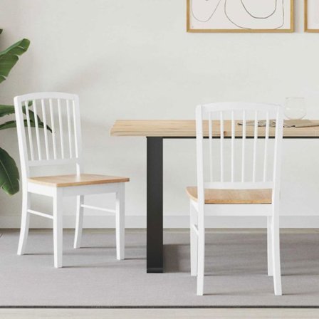 Stolar Vidaxl matstolar 2 pcs Vit 50 x 52,5 x 91 cm