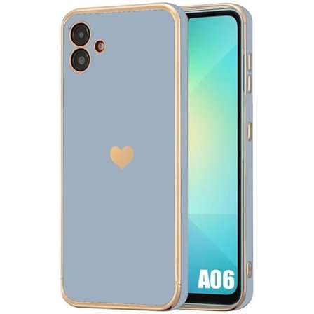 Coque för Samsung Galaxy A06 - Silikon Hjärta Stötabsorberande Mjuk Slim Blå
