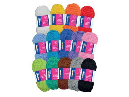Akrylgarn 14 färger - Lyreco - Skola och förskola - Hobbymaterial - Garn