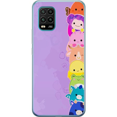 Yhteensopiva Puhelinkuori Xiaomi Mi 10 Lite 5G Tumma siluetti Jeesuksesta, jolla on orjantappurakruunu mustaa taustaa vasten, voimakkaassa kontrastiss