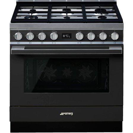 Smeg CPF9GPAN Portofino gasskomfyr, antrasitt' - 'Antracit