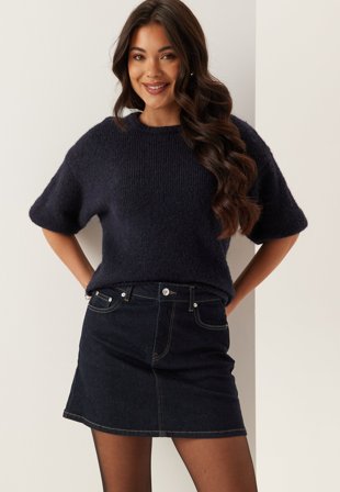 BUBBLEROOM - Denim Mini Skirt - Midnight blue