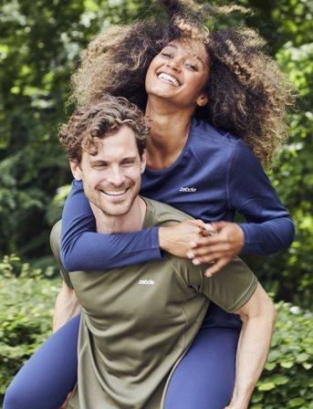 ZEBDIA Women Longsleeved Sports Tee - Navy - L