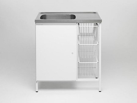 Contura 8032428 Tvättbänk med hål för blandare, vänster, Tvättstuga