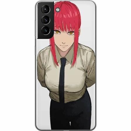 Samsung Galaxy S21+ 5g Genomskinligt Skal Makima Chainsaw Man