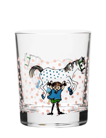 Drinking Glass 2Dl Pippi And The Horse Muurla