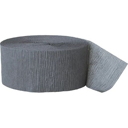 Unika Festpappersremsor i Krepppapper, Storlek: One Size, Grå