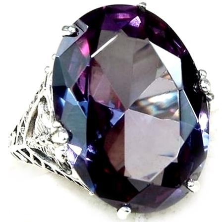 Silversmycken filled ring Ametist 19