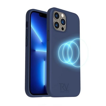 RV Liquid Silicone Case With Magsafe For iPhone 14 Pro Max Blue Ice