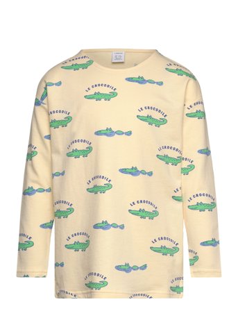 Top Ls Crocodile Aop Tops T-shirts Long-sleeved T-shirts Multi/patterned Lindex