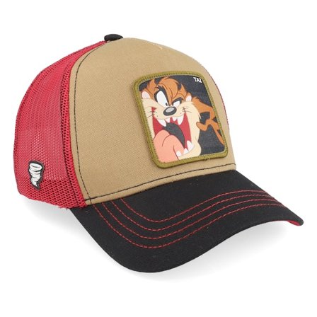 Capslab - Beige trucker Cap - Looney Tunes Taz Yellow/Black/Red Trucker @ Hatstore