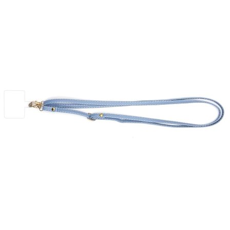 Universal crossbody-nackrem i läder med transparent dyna - Baby Blå