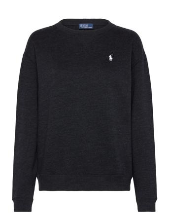 Fleece Crewneck Sweatshirt Tops Sweat-shirts & Hoodies Sweat-shirts Black Polo Ralph Lauren