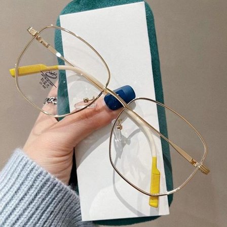 Anti-Blue Light Briller Oversized Briller GULD GULD