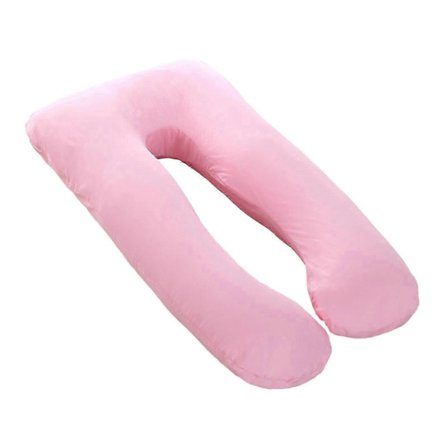 Örngott i bomull för U-formad gravidkudde - Tvättbart rosa överdrag