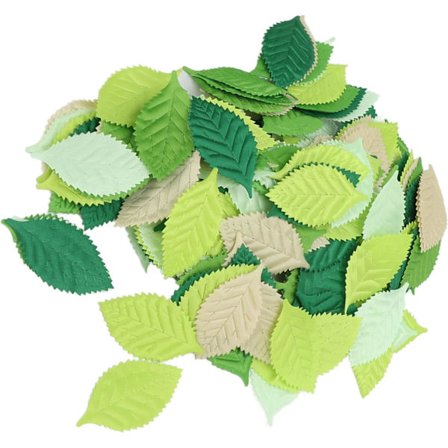 200 kpl keinotekoisia lehtiä, hienoja tekokasveja askarteluun,