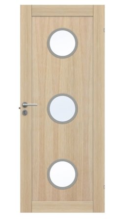 Swedoor Unique GWA 01L 330 Innerdörr vitpigmenterad ek 825x2040 mm, Dörrar