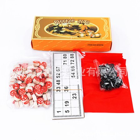Russisk Lotto Spillsett, Bingo Spill, Familie Spill Bingo Nummerspill