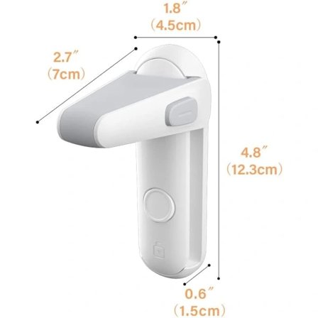 2 stk. dørhåndtagslåse til børnesikkerhed og kæledyrssikkerhed, dørhåndtagslås til småbørn, børnesikkerhedslås til småbørn (hvid)