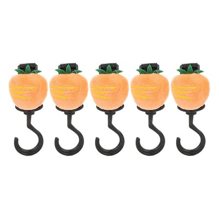 5 stk Søte Barnevognskroker Multifunksjonelle 360 Graders Roterende Tegneseriekroker med Borrelås for Sykkel Bil