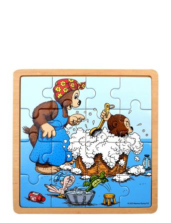 Rasmus Klump Træpuslespil Badetid Toys Puzzles And Games Puzzles Wooden Puzzles Multi/patterned Barbo Toys