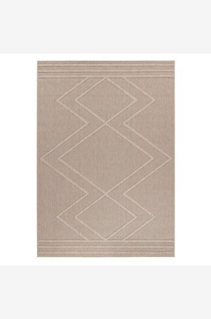 Hanah Home - Matto-Zikzak - Beige - Sileät matot - 140X200 - - Homeroom