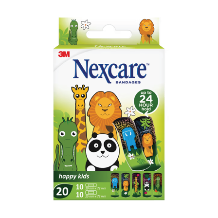 Nexcare Happy Kids Animals plaster, 20 stk.
