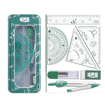 Tegning Lineal vinkelmåler GRØN