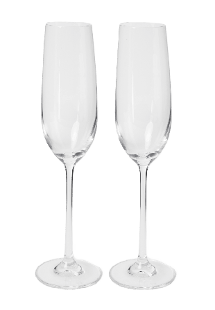 Chateau BONLION Champagneglas kristall BELLE 25 cl, 2-pack Transparant ONESIZE