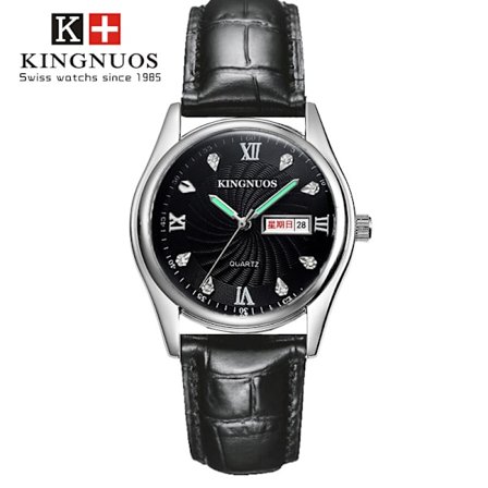 Diamant kalenderbelte elskere vanntett klokke